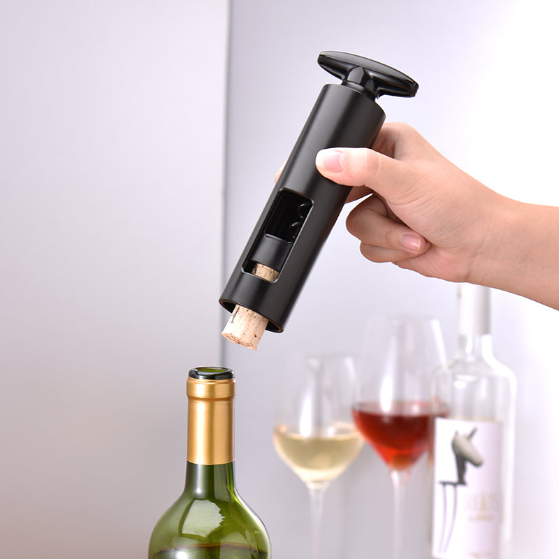 Promotional Giveaways T Shape Spinning Wine Corkscrew Set with foil cutter WO-S01