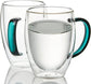 12oz Insulated Coffee Mugs with color handle GLA-H013