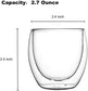 Double Wall Thermo Insulated Coffee Glasses for Coffee, Tea, Desserts and Cocktails GLA-001