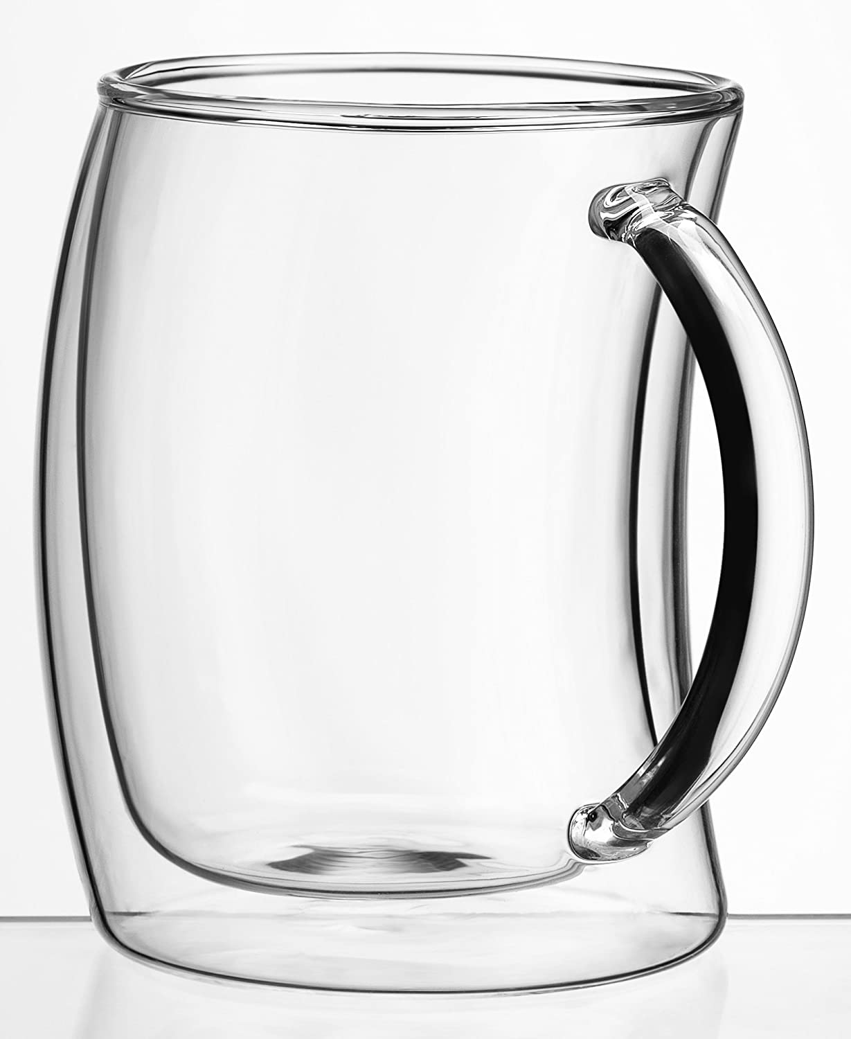 Double Walled Glass Coffee Mugs with Handle,Insulated Layer Coffee Cup –  ZHONGXIN