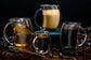 Double Wall Insulated Glass Coffee Cups GLA-H010