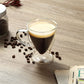 Double Walled Glass Coffee Mugs with Handle,Insulated Layer Coffee Cups GLA-H003