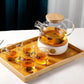 Glass Teapot With Infuser For Loose Tea And Blooming Tea  GLA-A001