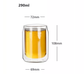 Hot sale new design Cola shape borosilicate double wall glass for beer GLA-005