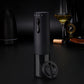 USB Rechargeable ele-wine opener stainless steel black color WO-007